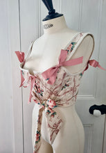 Load image into Gallery viewer, Wrap Around Patchwork Stays Size S: Bust 32-34 Waist 26-28