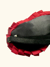 Load image into Gallery viewer, The strap attaches to the side of the mask with black loops and a gold slider.