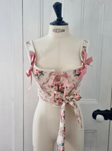 Load image into Gallery viewer, Wrap Around Patchwork Stays Size S: Bust 32-34 Waist 26-28
